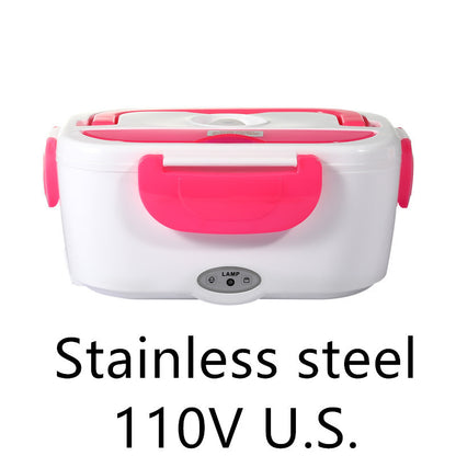 Electric Heated Lunch Box | Portable Stainless Steel Food Warmer for Car, Office, and School | 12V & Dual-Use Options