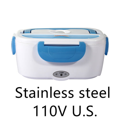 Electric Heated Lunch Box | Portable Stainless Steel Food Warmer for Car, Office, and School | 12V & Dual-Use Options