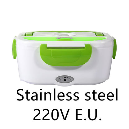 Electric Heated Lunch Box | Portable Stainless Steel Food Warmer for Car, Office, and School | 12V & Dual-Use Options