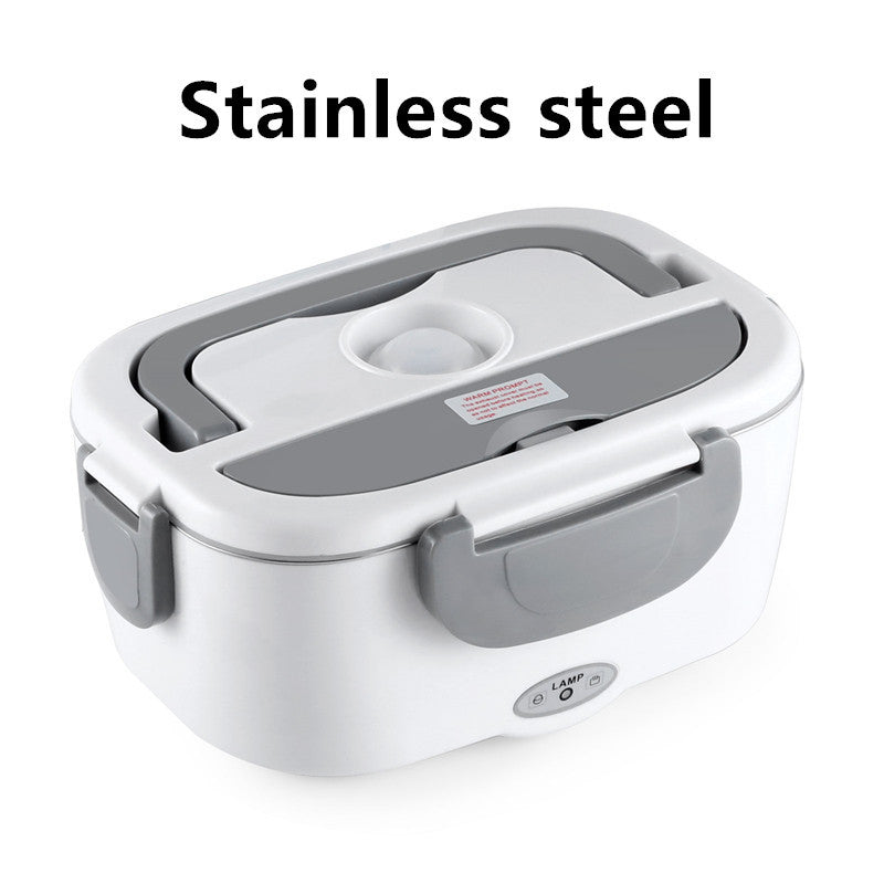 Electric Heated Lunch Box | Portable Stainless Steel Food Warmer for Car, Office, and School | 12V & Dual-Use Options