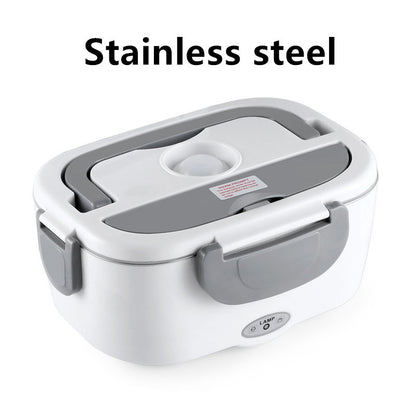 Electric Heated Lunch Box | Portable Stainless Steel Food Warmer for Car, Office, and School | 12V & Dual-Use Options